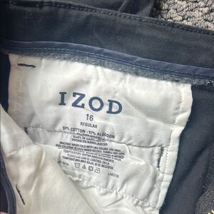IZOD Black Regular Fit Pants